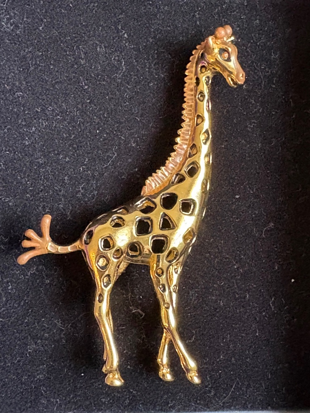 NIB Vintage Bob Mackie "Safari" Giraffe Brooch